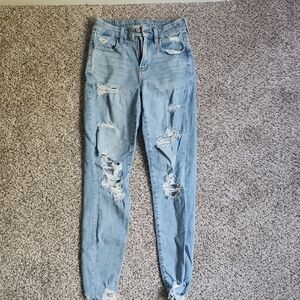 Distressed Light Blue Women's Jeans